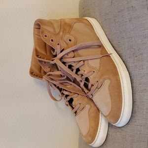 Camel color Balenciaga high top sneakers